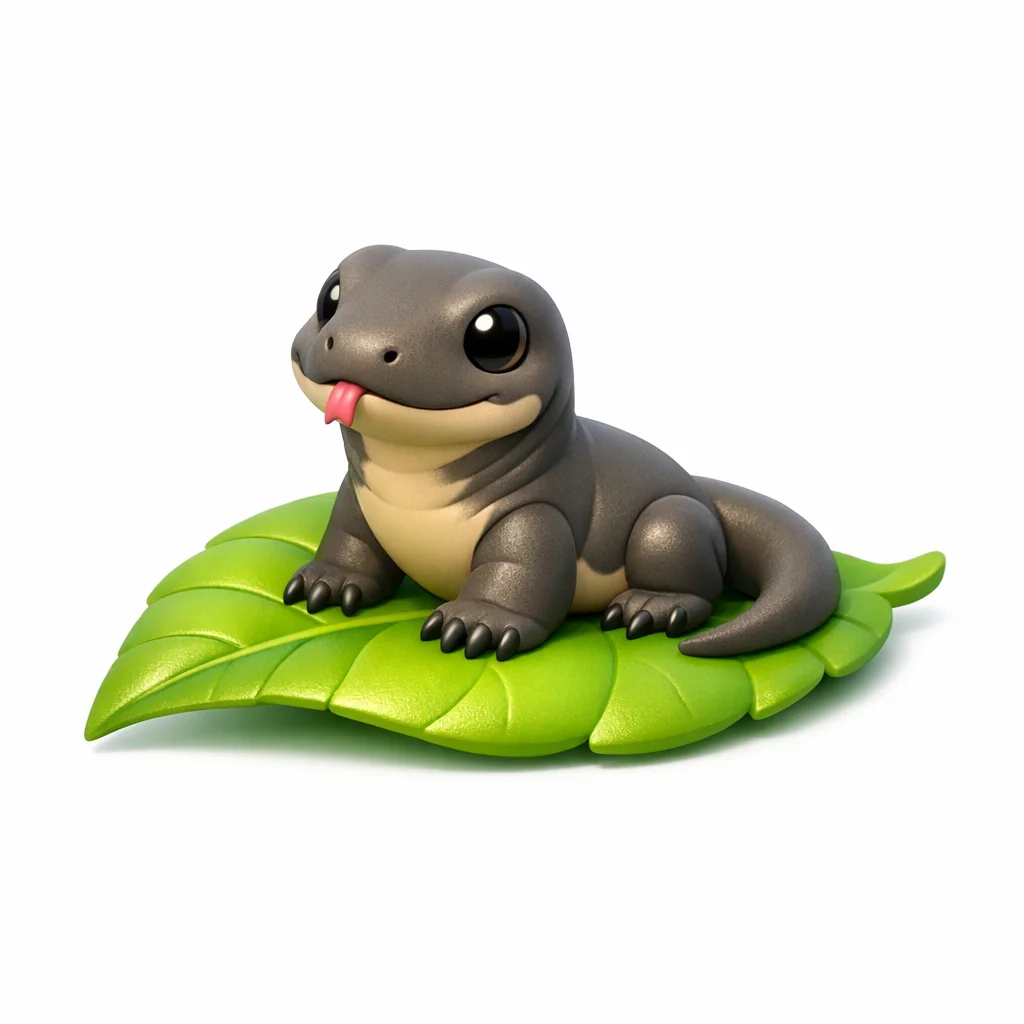 Komodo Dragon 3d Clip Art — free clip art