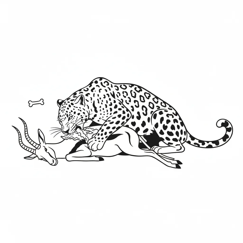 Leopard Outline Clip Art — free clip art