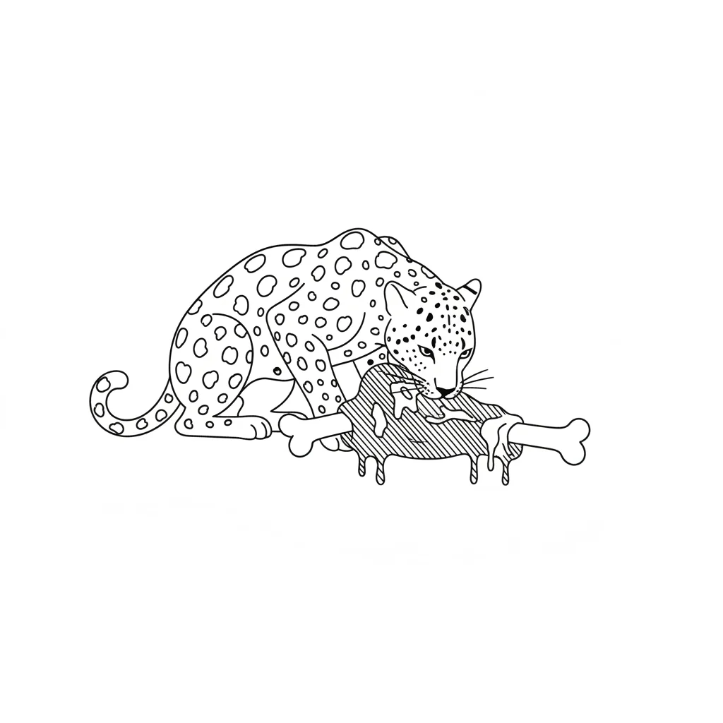 Leopard Outline Clip Art — free clip art