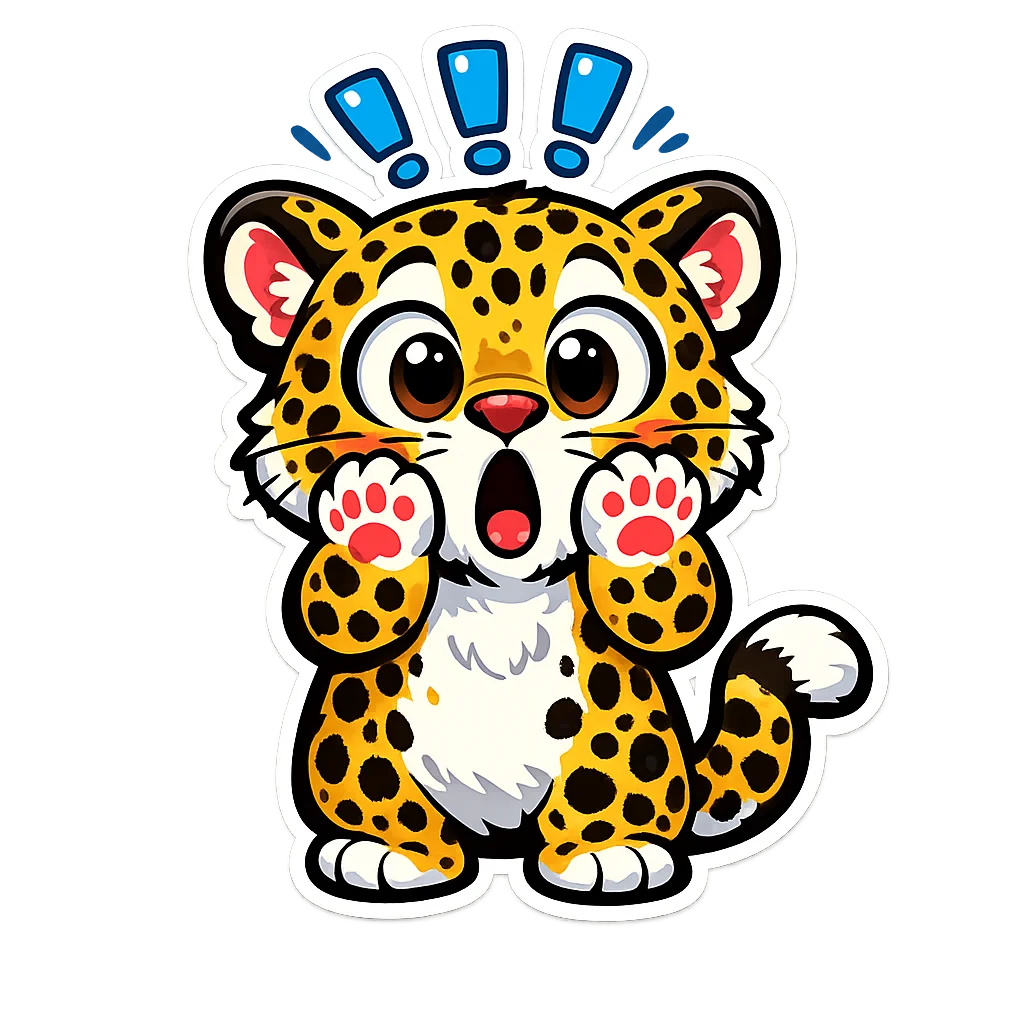 Leopard Sticker Clip Art — free clip art