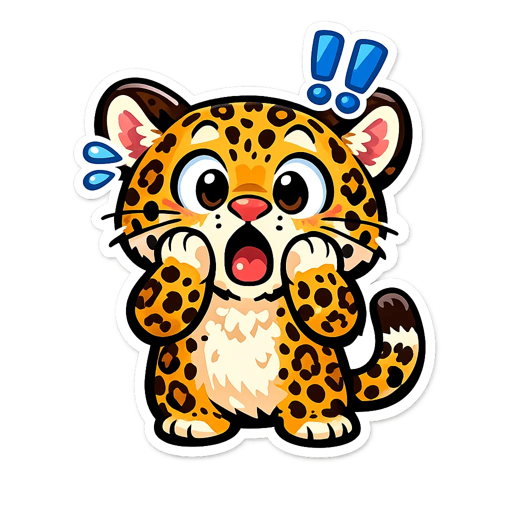 Leopard Sticker Clip Art — free clip art