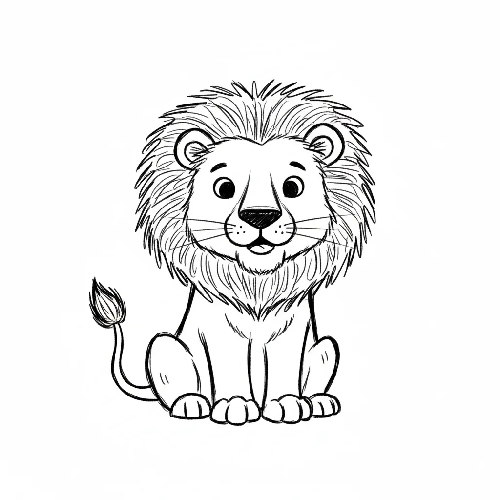 Lion Doodle Clip Art — free clip art