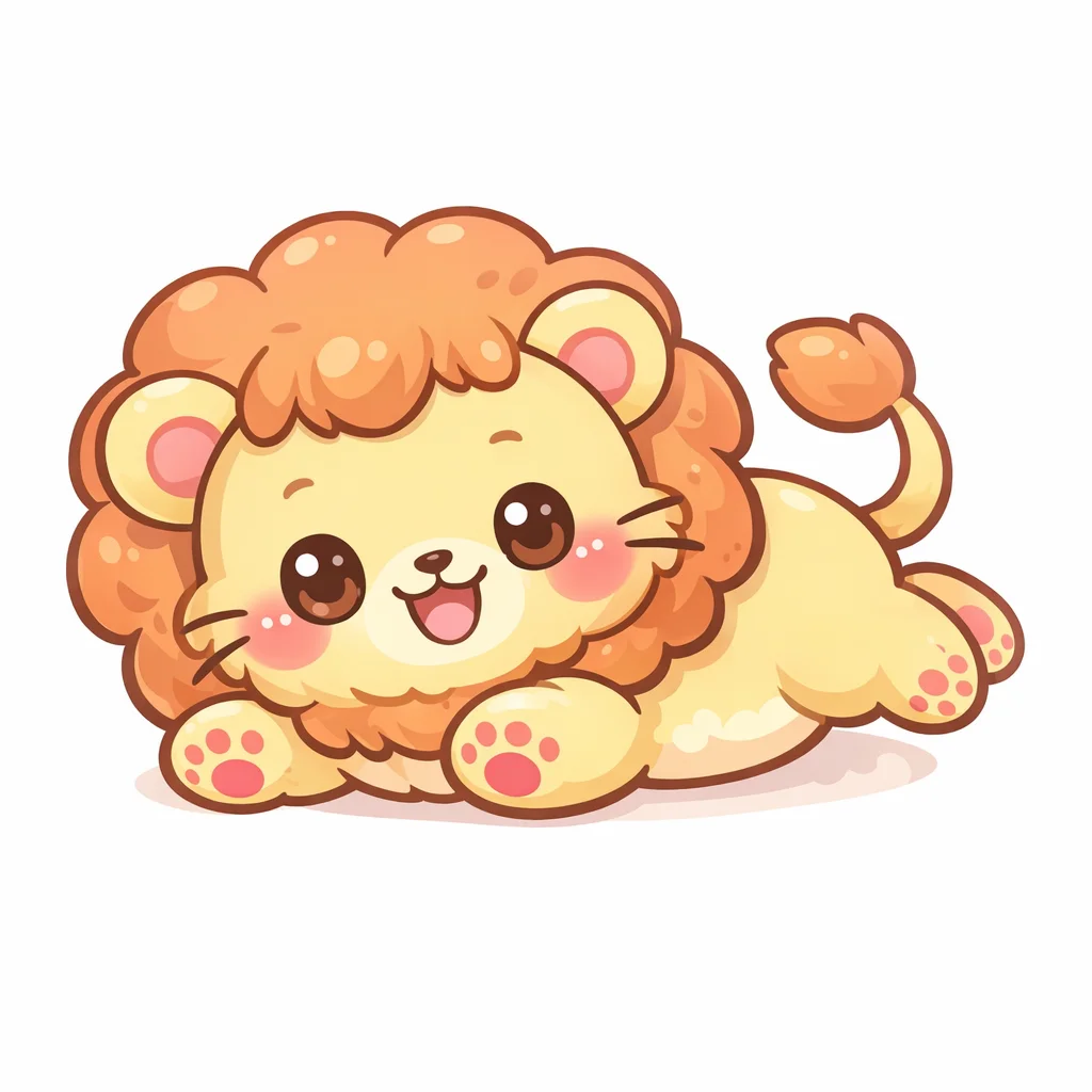 Lion Kawaii Clip Art — free clip art