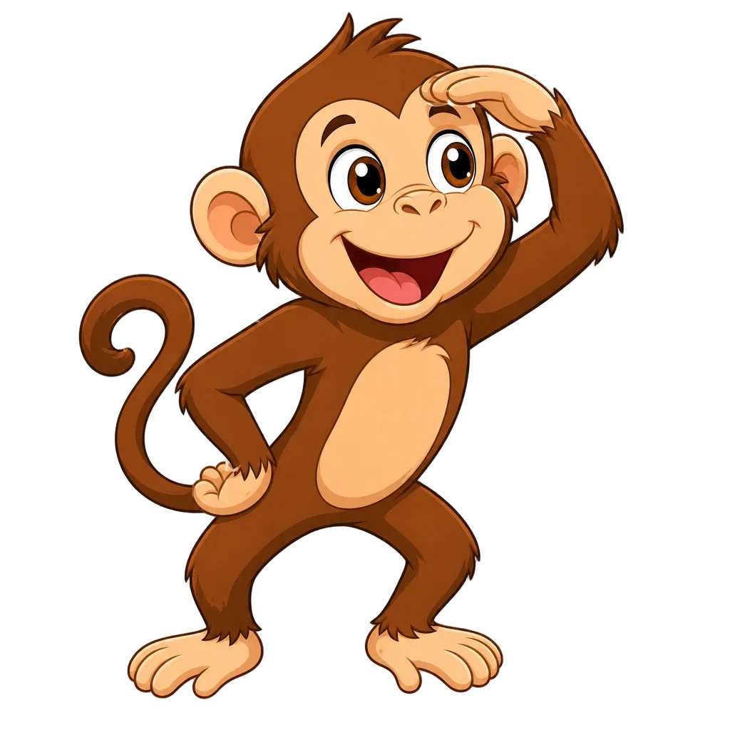 Finding the Monkey Cartoon Clipart — free clip art