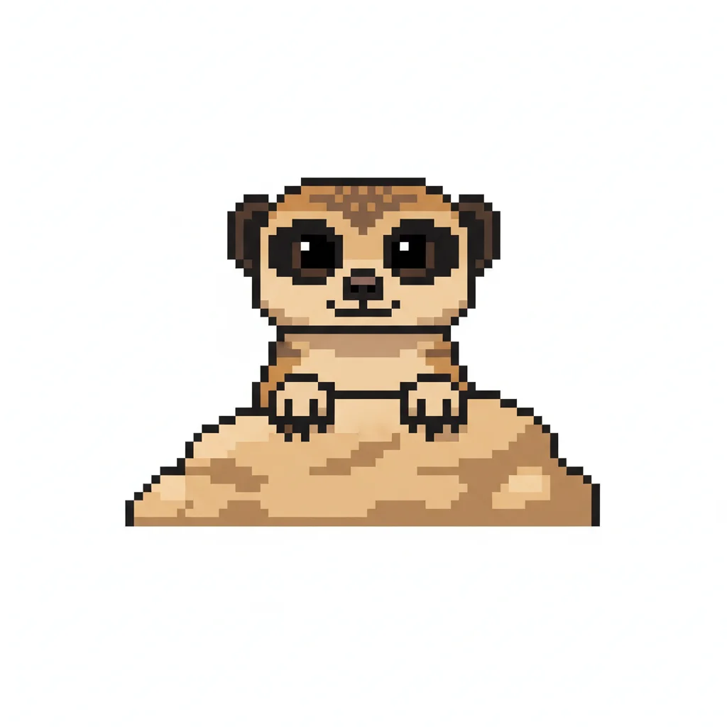 Meerkat Pixel Clip Art — free clip art