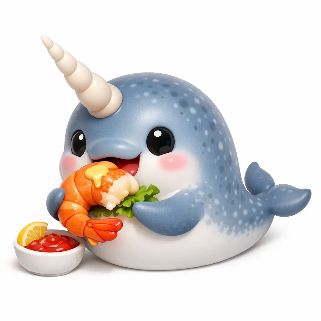 Narwhal 3d Clip Art — free clip art