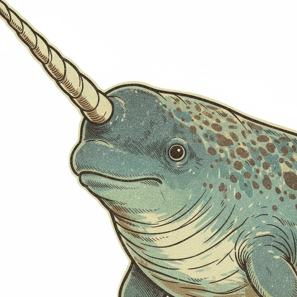 Narwhal Vintage Clip Art — free clip art