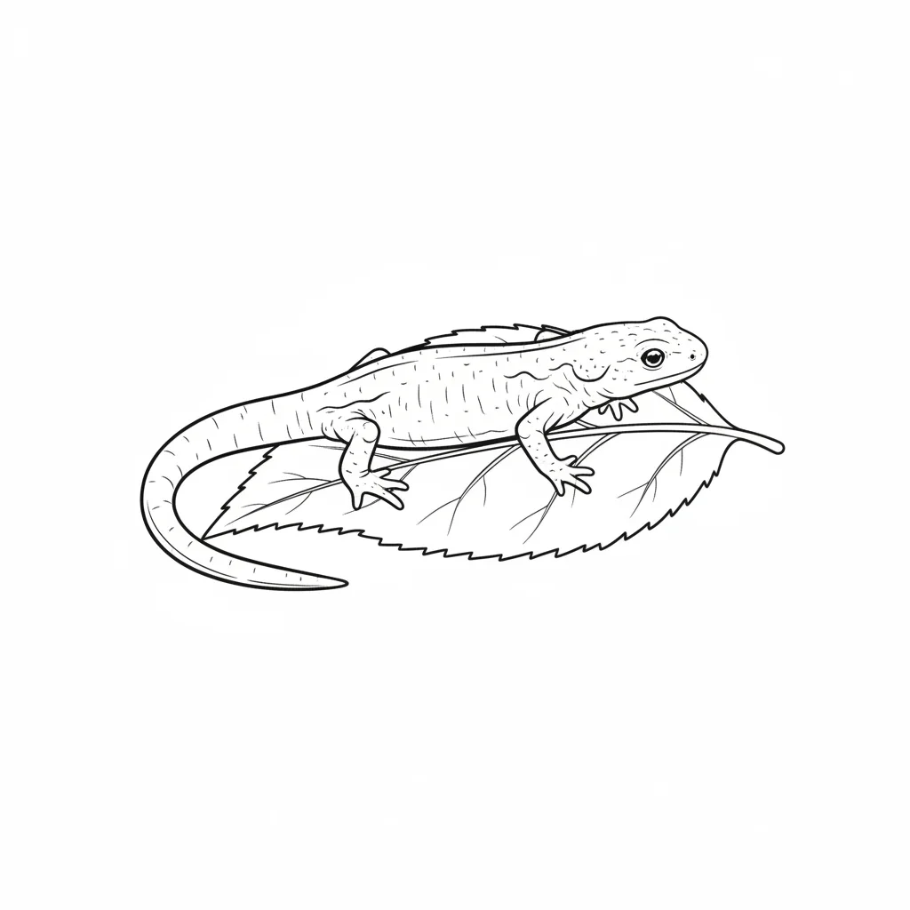 Newt Outline Clip Art — free clip art