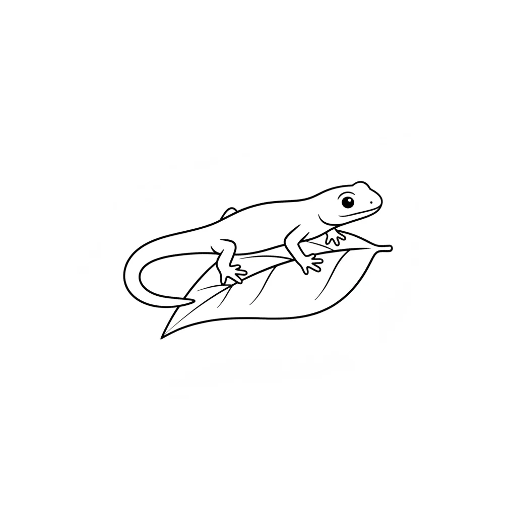 Newt Outline Clip Art — free clip art