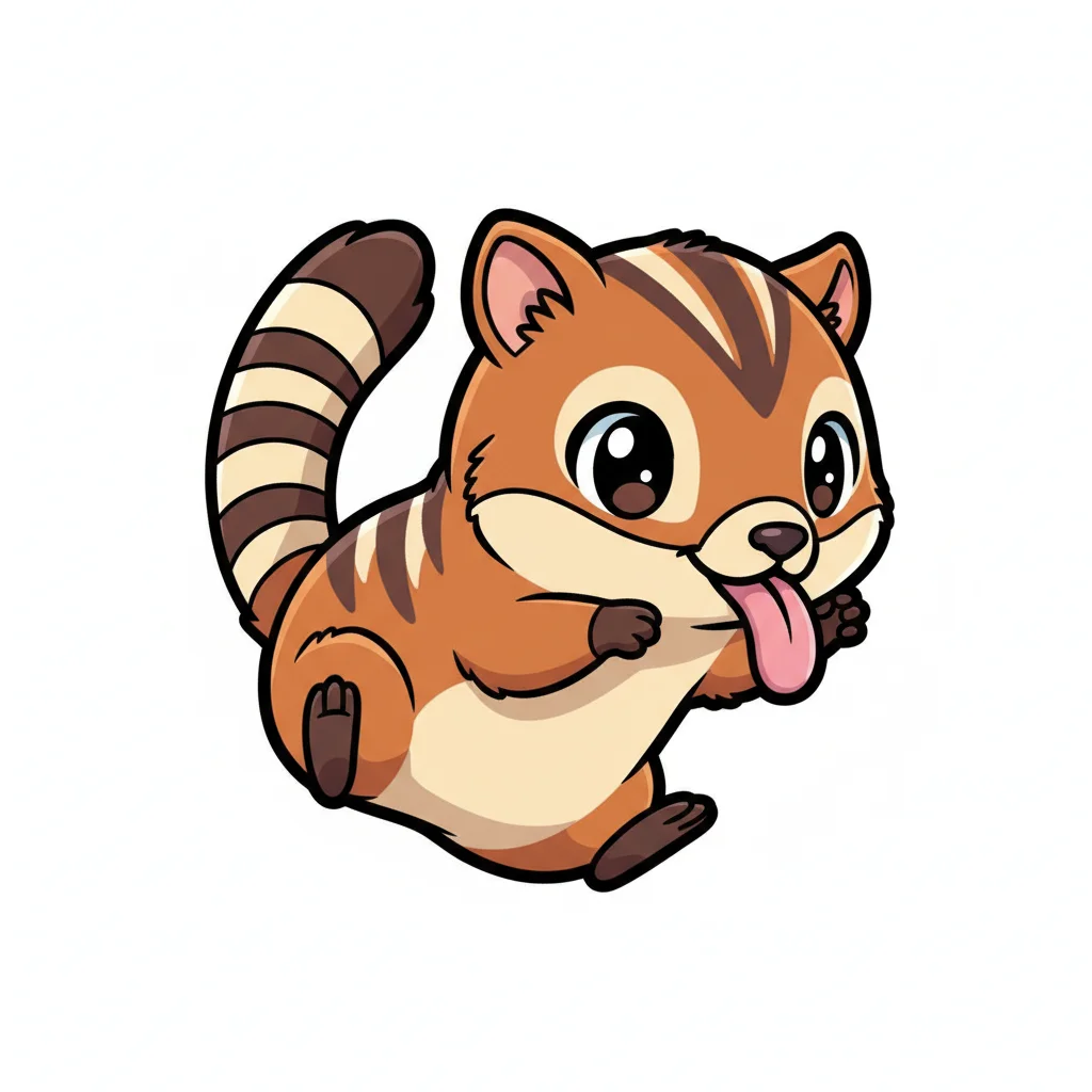 Numbat Chibi Clip Art — free clip art