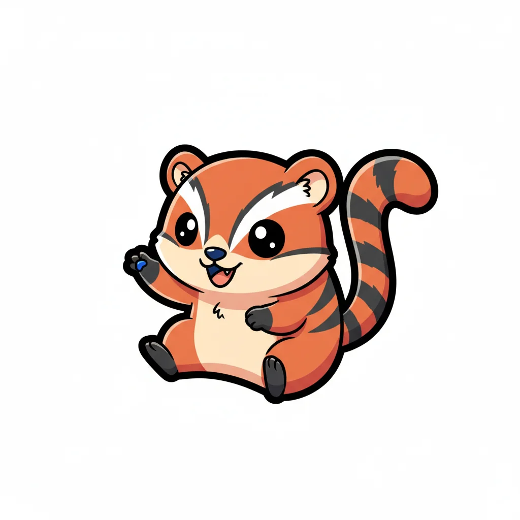 Numbat Chibi Clip Art — free clip art