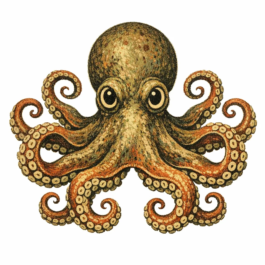 Octopus Vintage Clip Art — free clip art