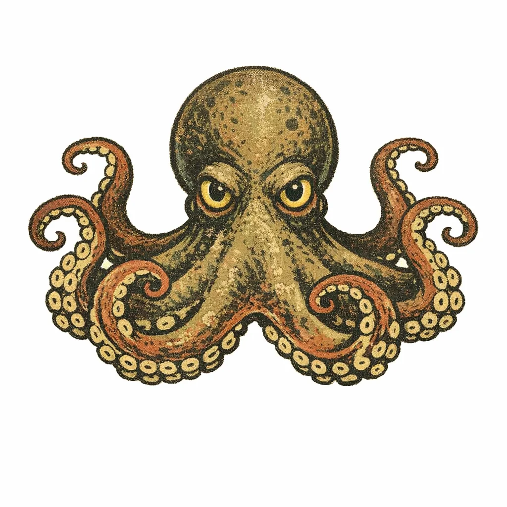 Octopus Vintage Clip Art — free clip art