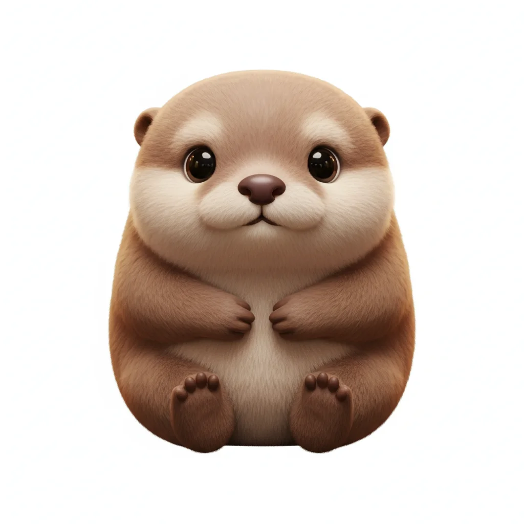Otter 3d Clip Art — free clip art