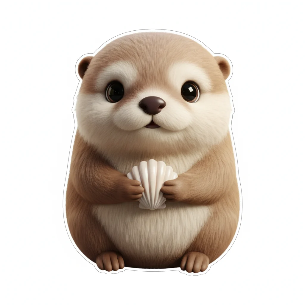 Otter 3d Clip Art — free clip art