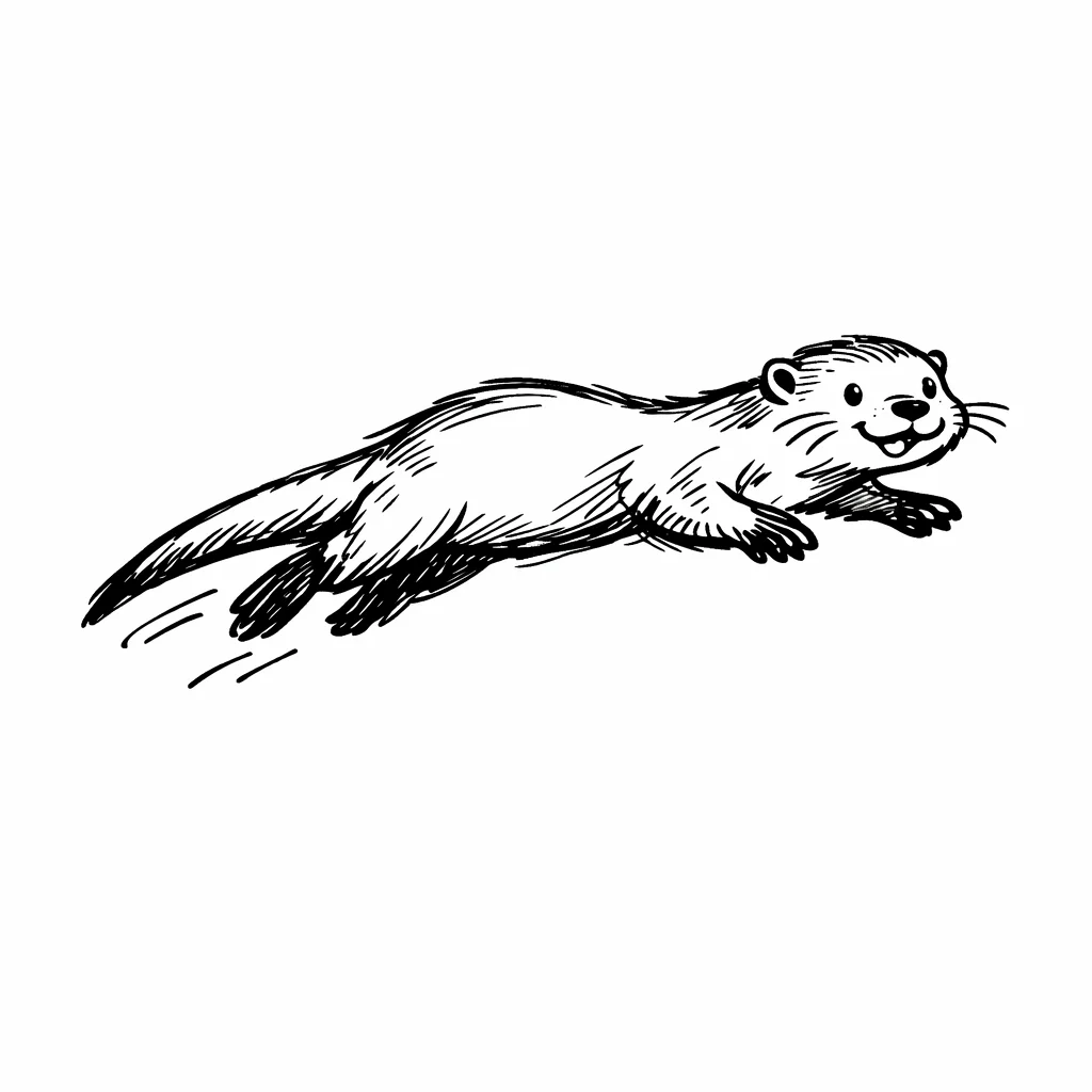Otter Doodle Clip Art — free clip art