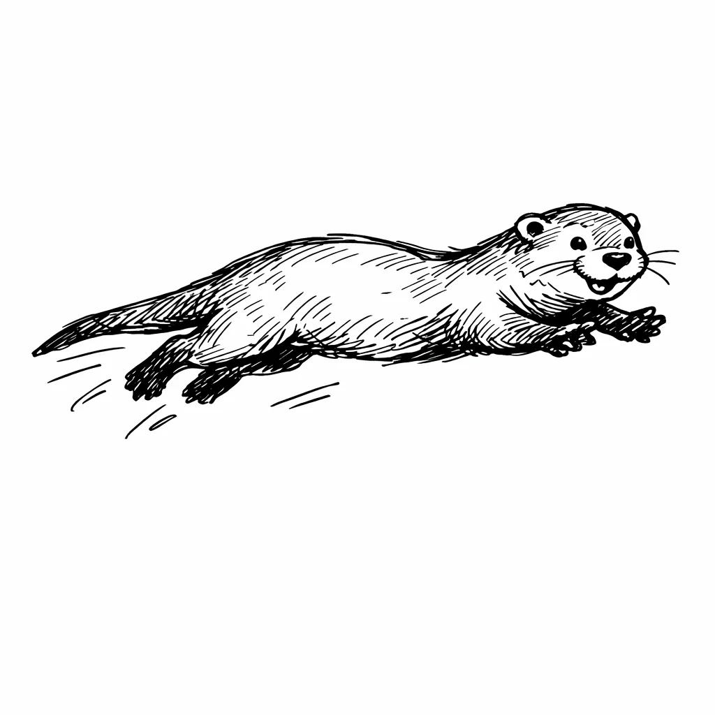 Otter Doodle Clip Art — free clip art