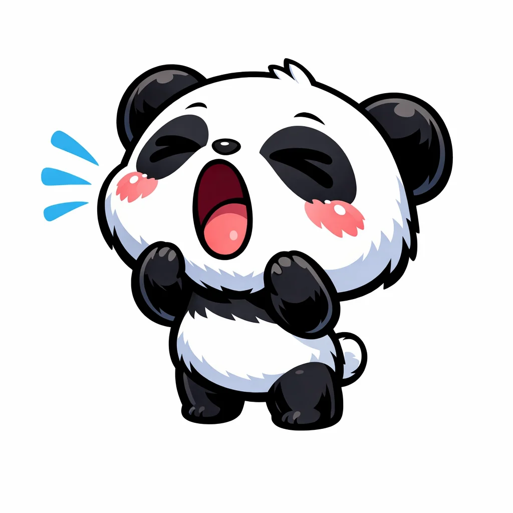 Panda Chibi Clip Art — free clip art