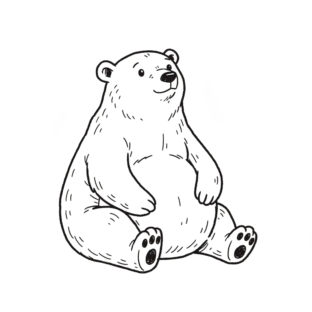 Polar Bear Doodle Clip Art — free clip art