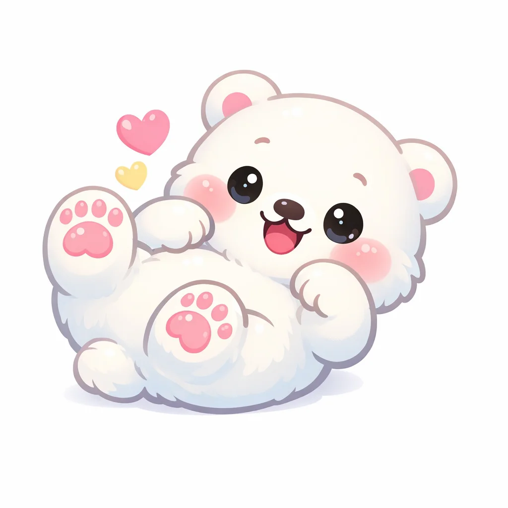 Polar Bear Kawaii Clip Art — free clip art
