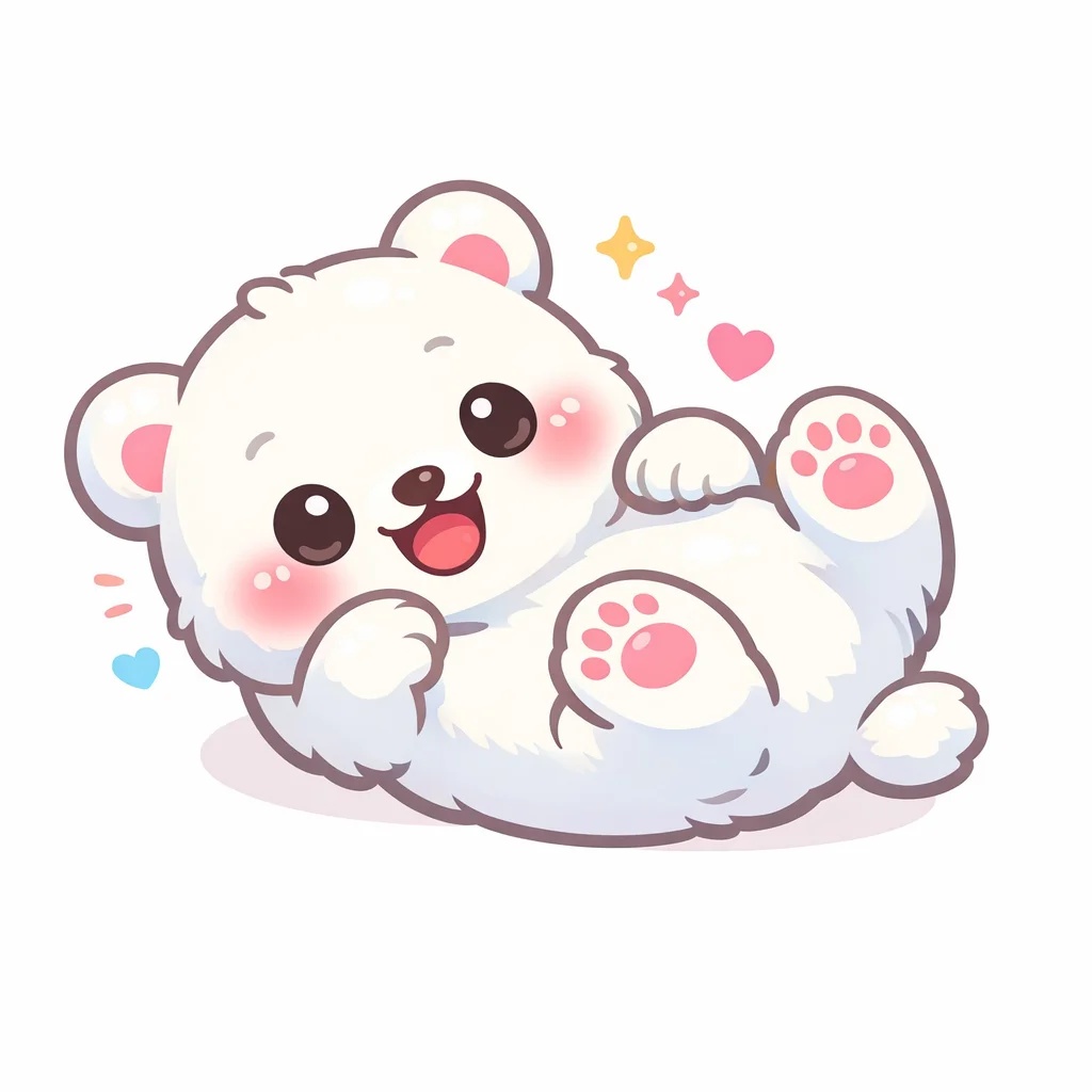 Polar Bear Kawaii Clip Art — free clip art