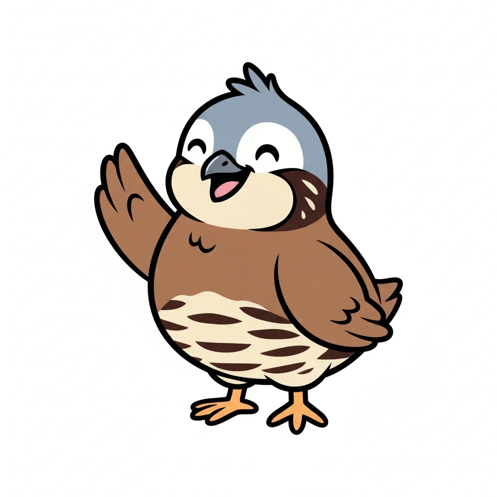 Quail Flat Clip Art — free clip art