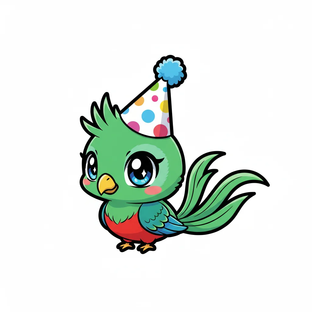 Quetzal Chibi Clip Art — free clip art