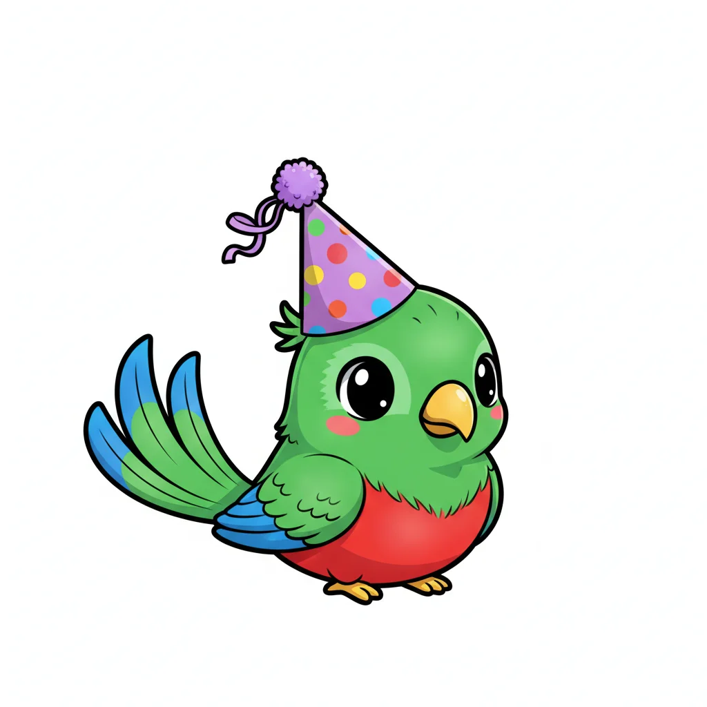 Quetzal Chibi Clip Art — free clip art