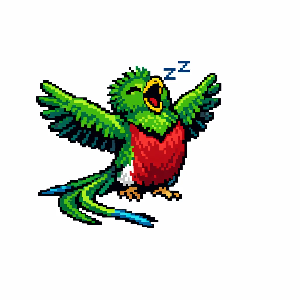 Quetzal Pixel Clip Art — free clip art
