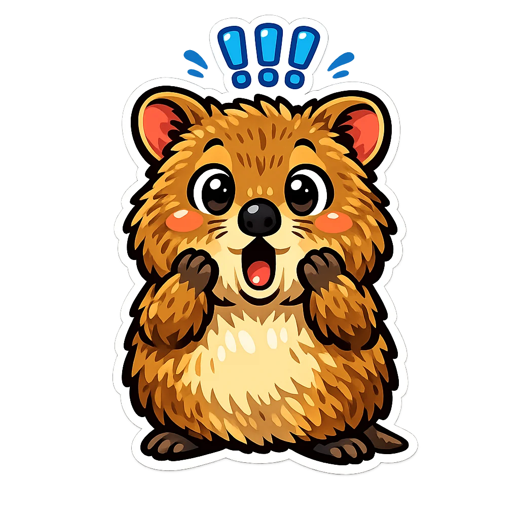 Quokka Sticker Clip Art — free clip art