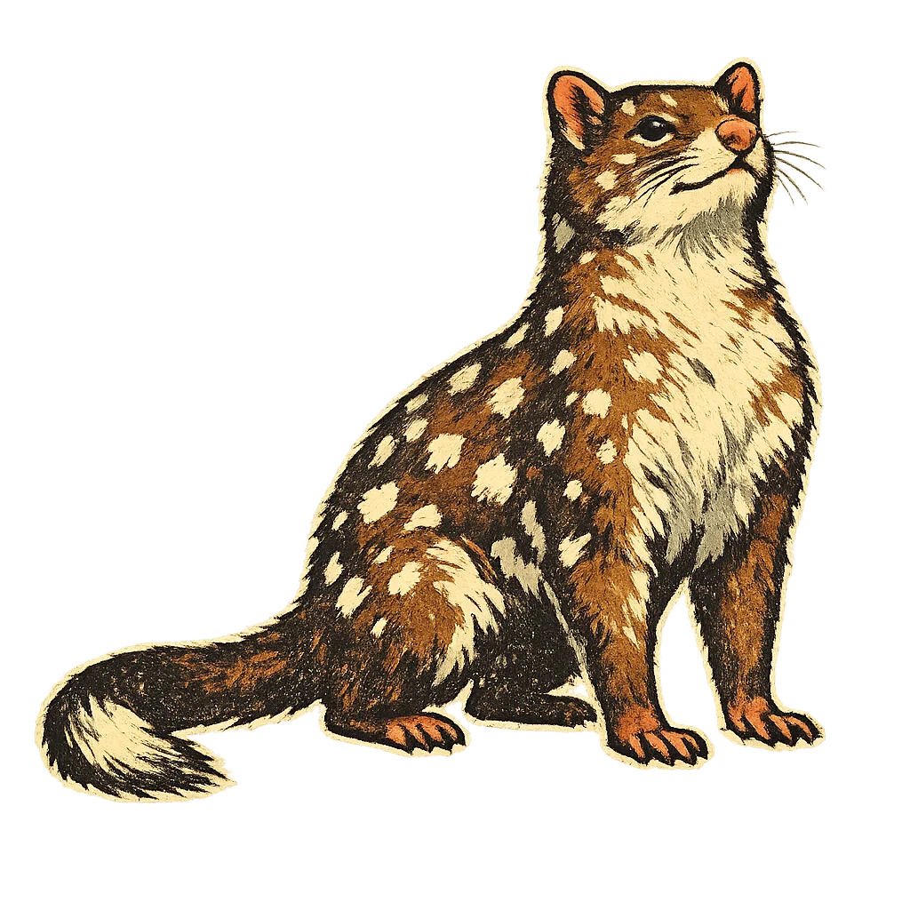 Quoll Vintage Clip Art — free clip art
