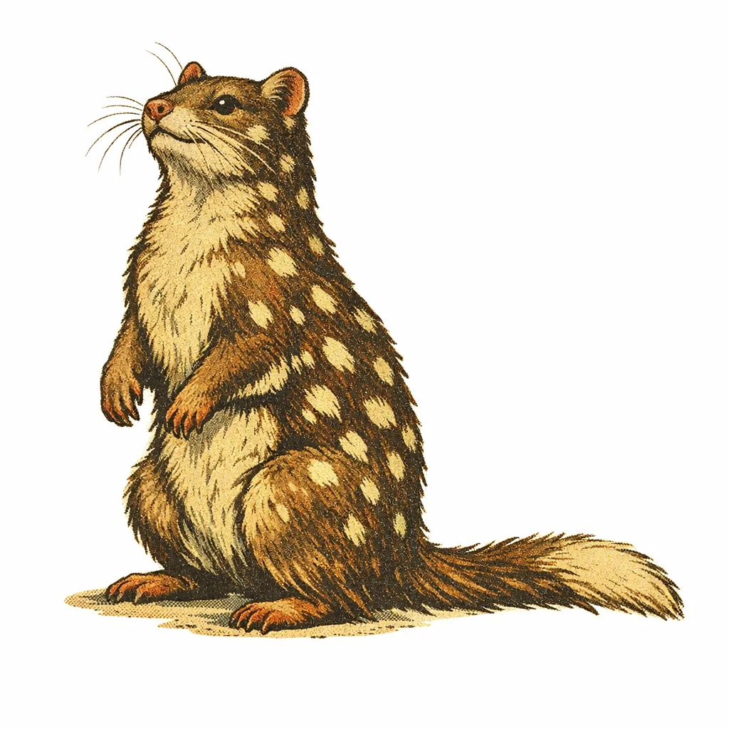 Quoll Vintage Clip Art — free clip art