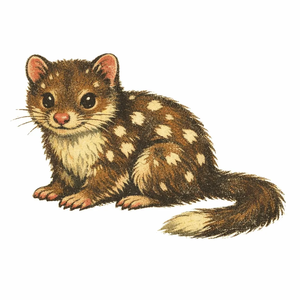 Quoll Vintage Clip Art — free clip art