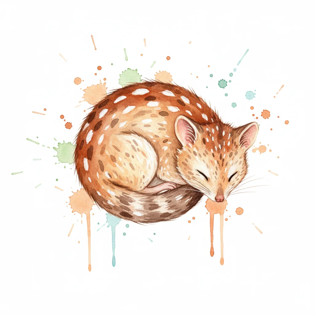 Quoll Watercolor Clip Art — free clip art