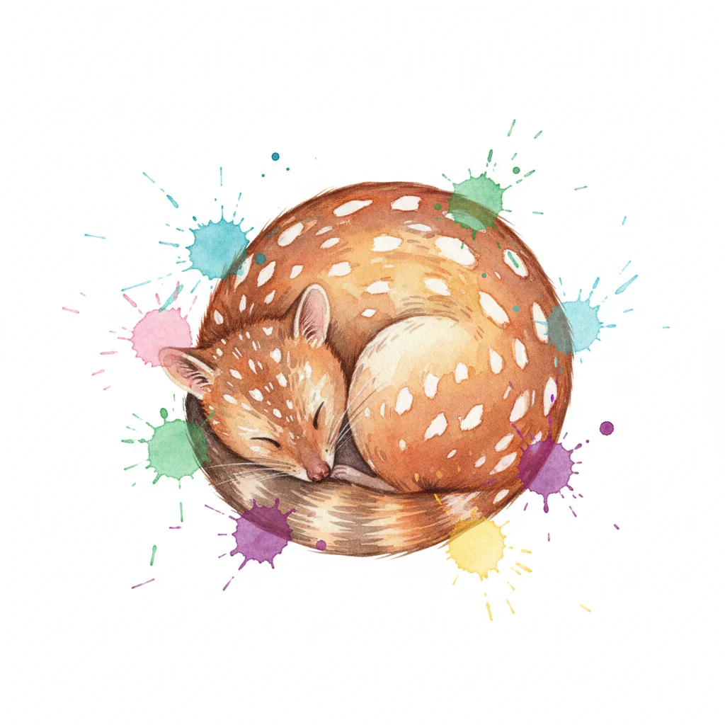 Quoll Watercolor Clip Art — free clip art