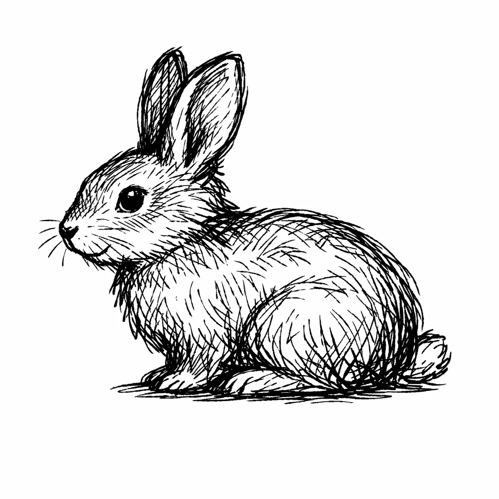 Rabbit Doodle Clip Art — free clip art