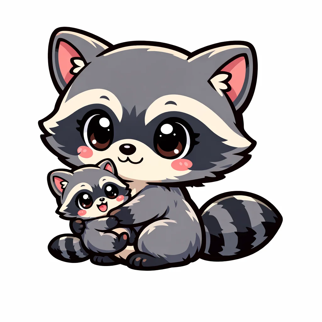 Raccoon Chibi Clip Art — free clip art