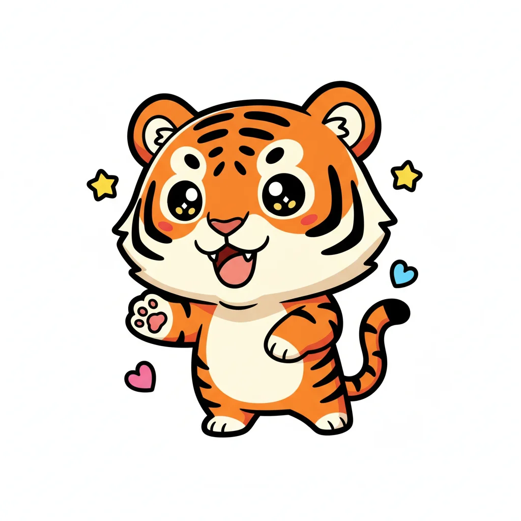 Tiger Chibi Clip Art — free clip art
