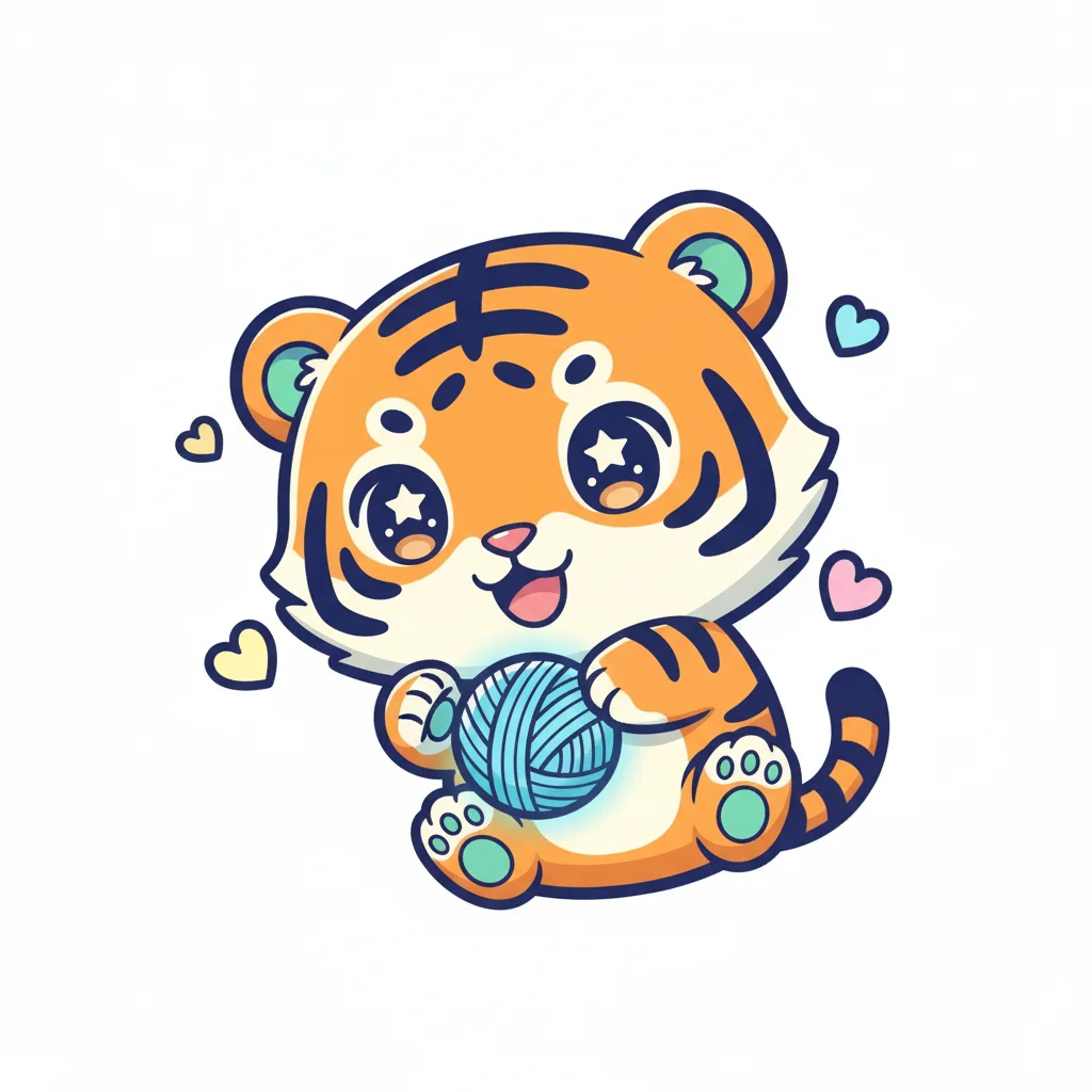 Tiger Chibi Clip Art — free clip art