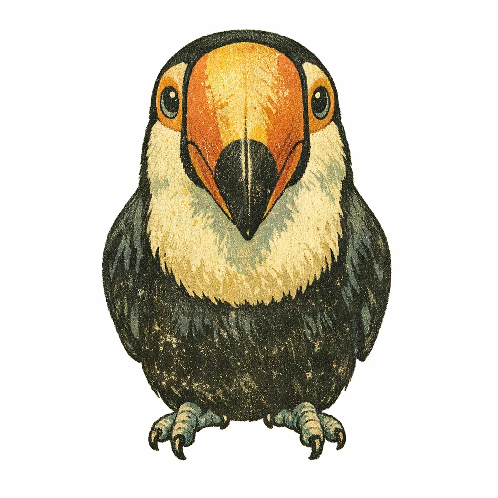 Toucan Vintage Clip Art — free clip art