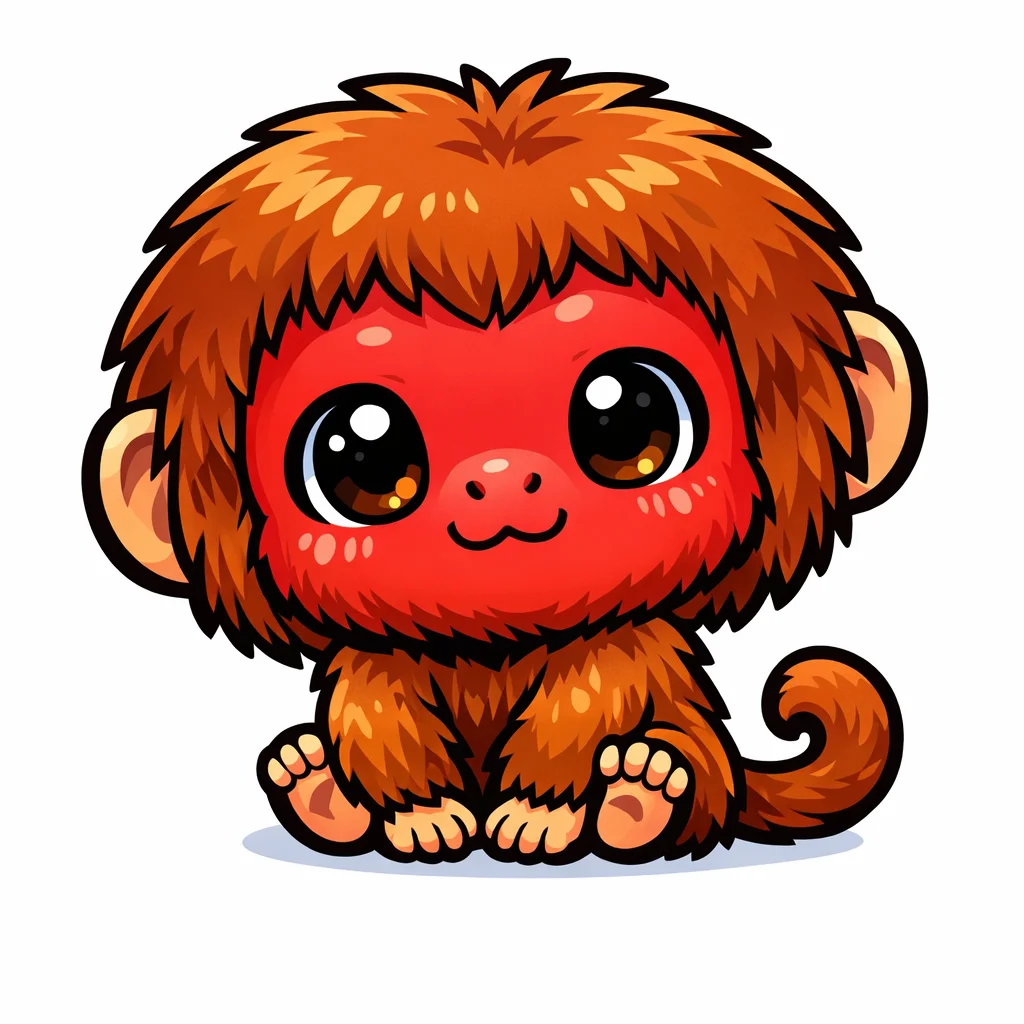 Uakari Chibi Clip Art — free clip art