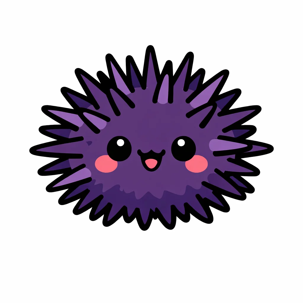 Urchin Flat Clip Art — free clip art