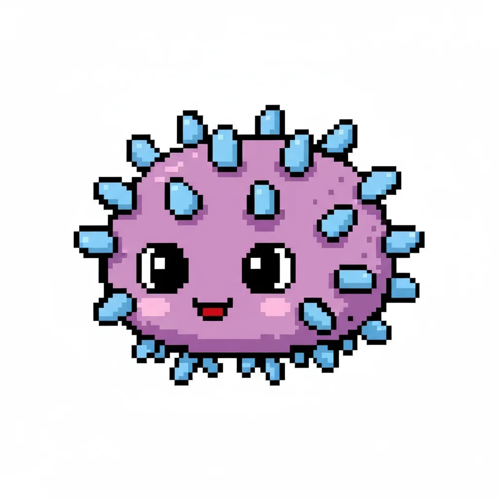 Urchin Pixel Clip Art — free clip art