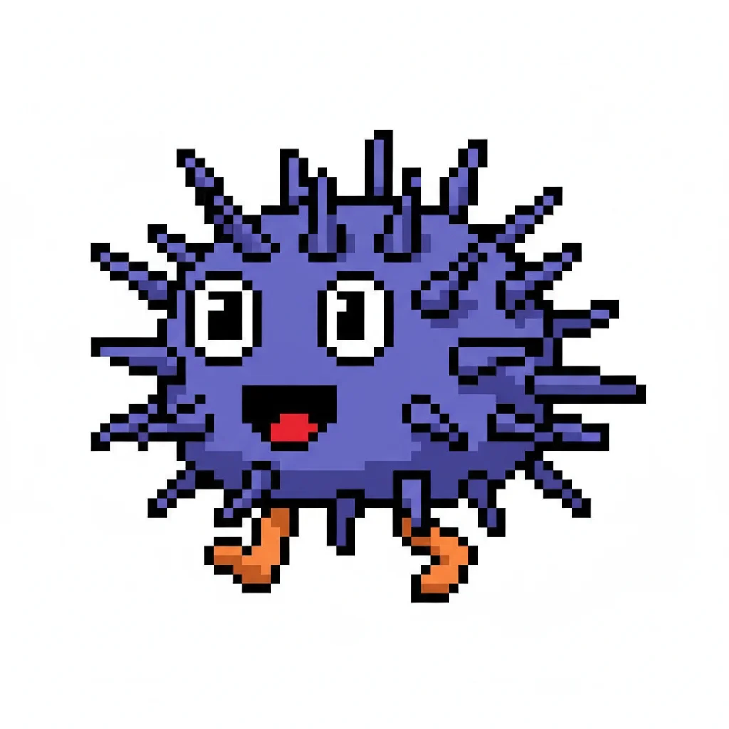 Urchin Pixel Clip Art — free clip art