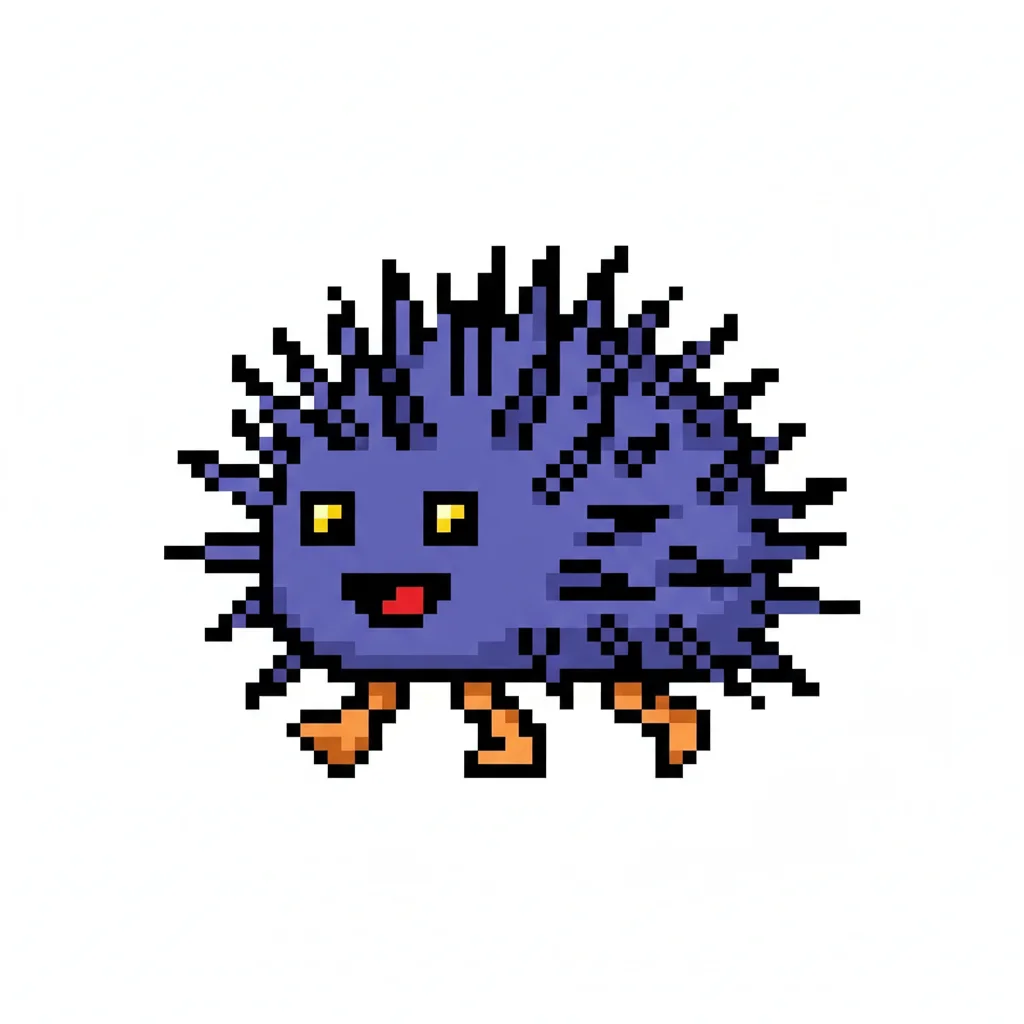 Urchin Pixel Clip Art — free clip art