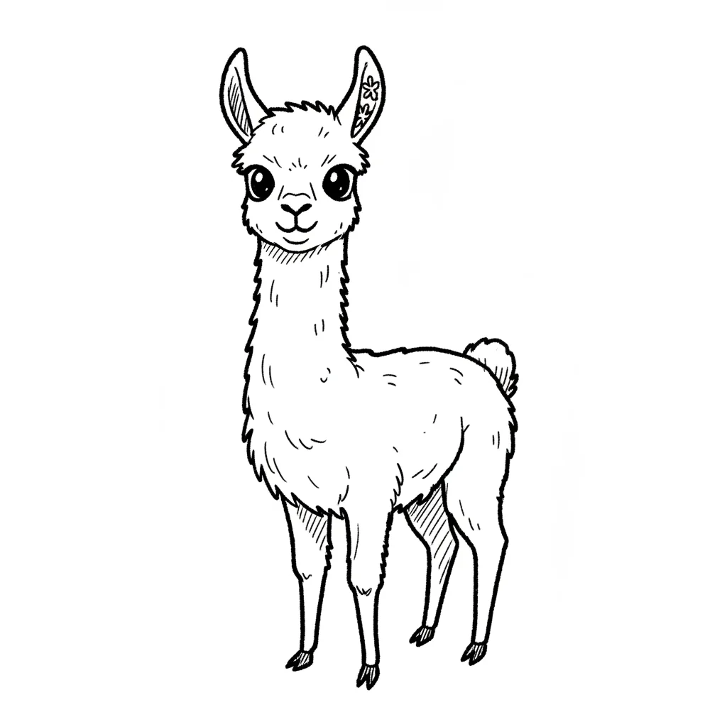 Vicuña Doodle Clip Art — free clip art