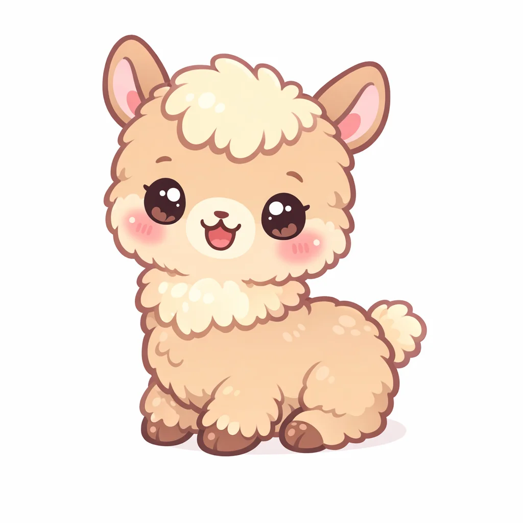 Vicuña Kawaii Clip Art — free clip art