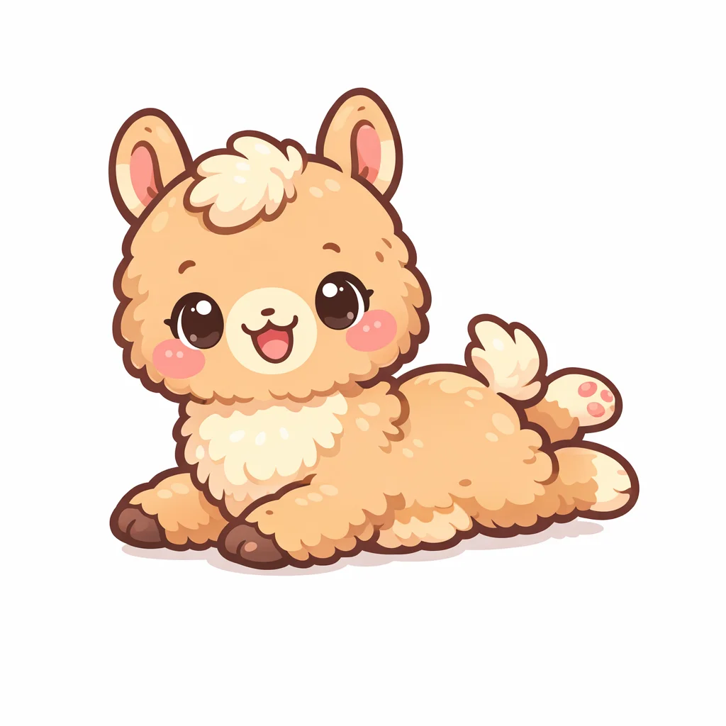 Vicuña Kawaii Clip Art — free clip art