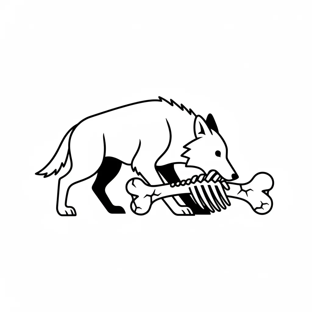 Wolf Outline Clip Art — free clip art