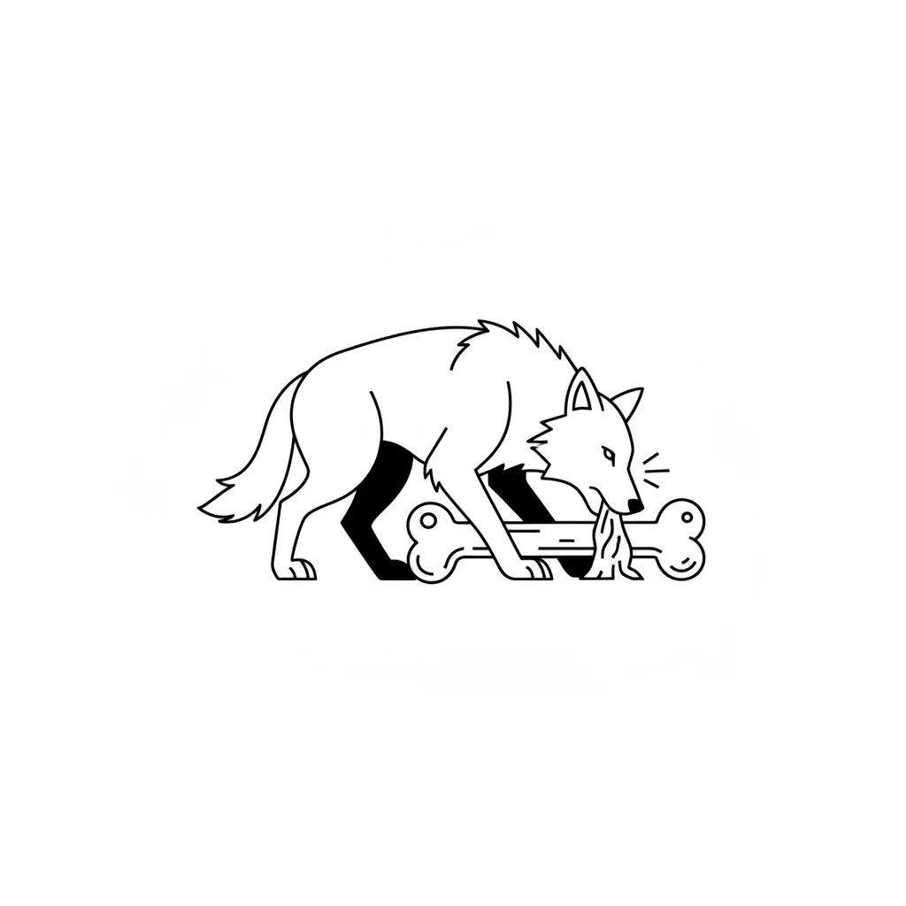 Wolf Outline Clip Art — free clip art